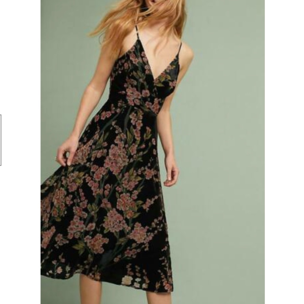 NWT Anthropologie, Eri + Ali Velvet Burnout Kora Slip Dress
